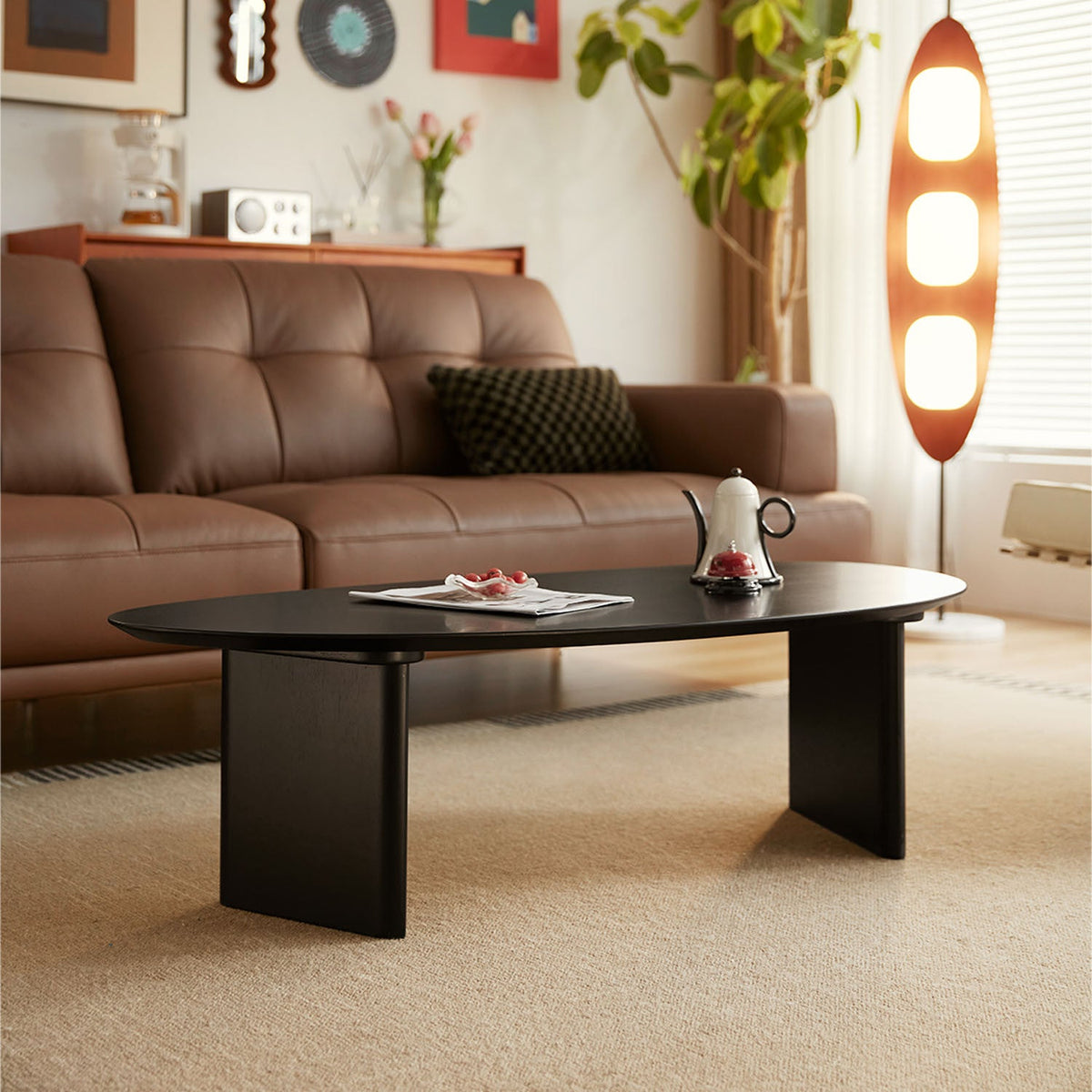 Mesa de centro Tsuki negra