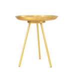 Mesa lateral dorada 39x39x42cm