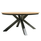 Mesa Terraza Asturias teca aluminio gris 150cm