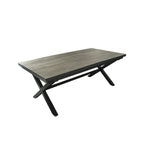 Mesa terraza extensible Ravello vidrio templado gris 200/260cm