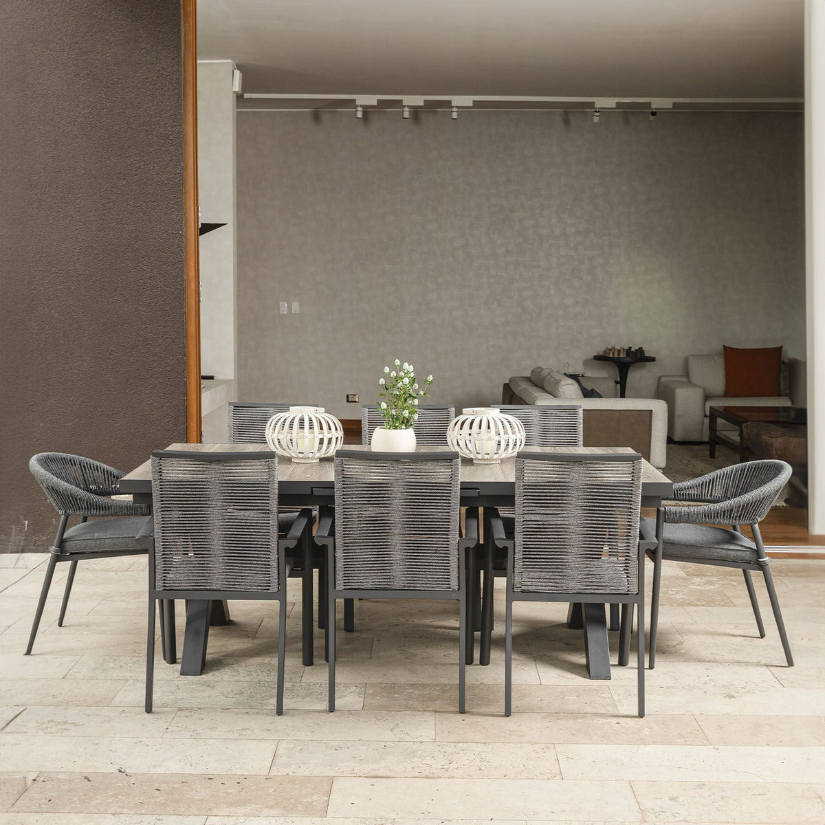 Mesa Terraza extensible Sultán gris 202-263cm