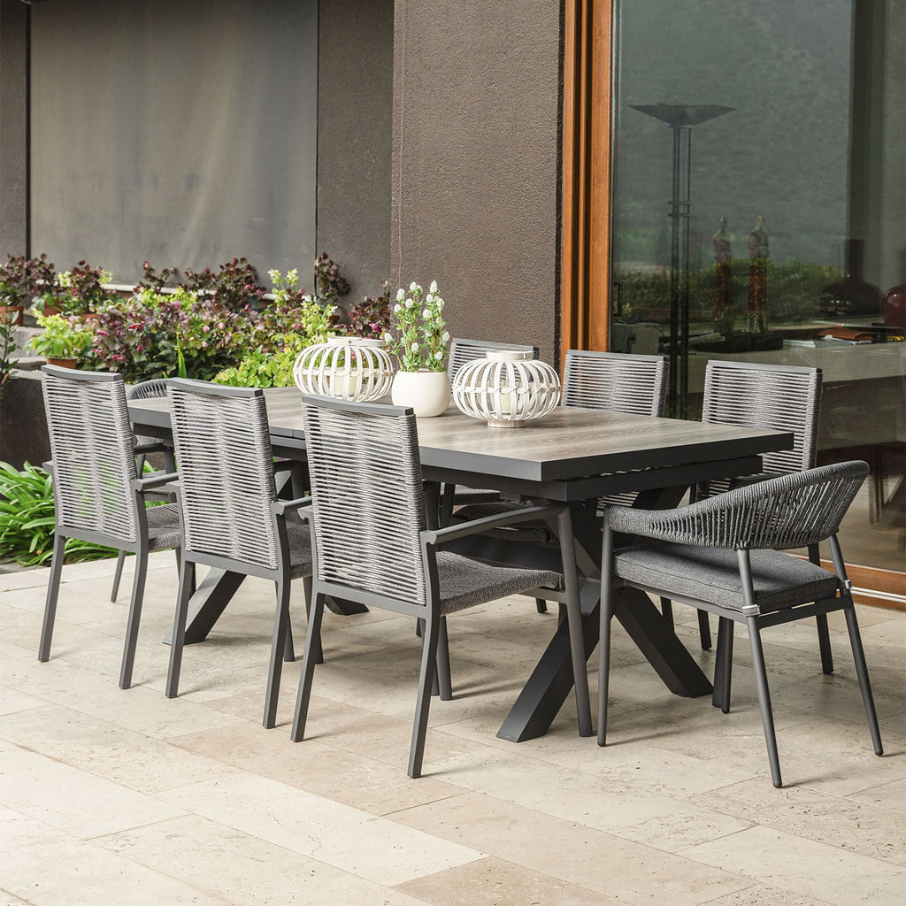 Mesa Terraza extensible Sultán gris 202-263cm
