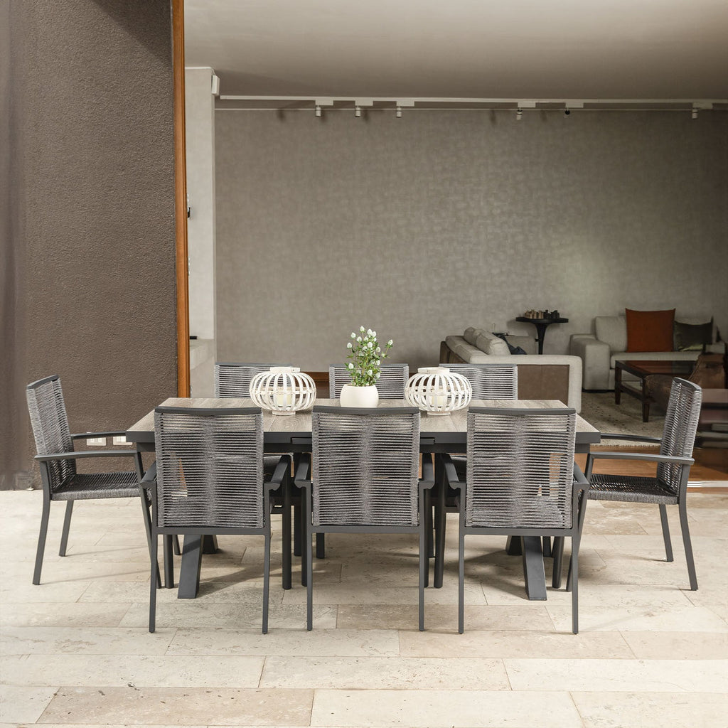 Mesa Terraza extensible Sultán gris 202-263cm