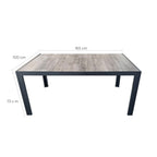 Mesa terraza Lazio cerámica gris 165cm