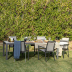 Mesa terraza Lazio cerámica gris 225cm
