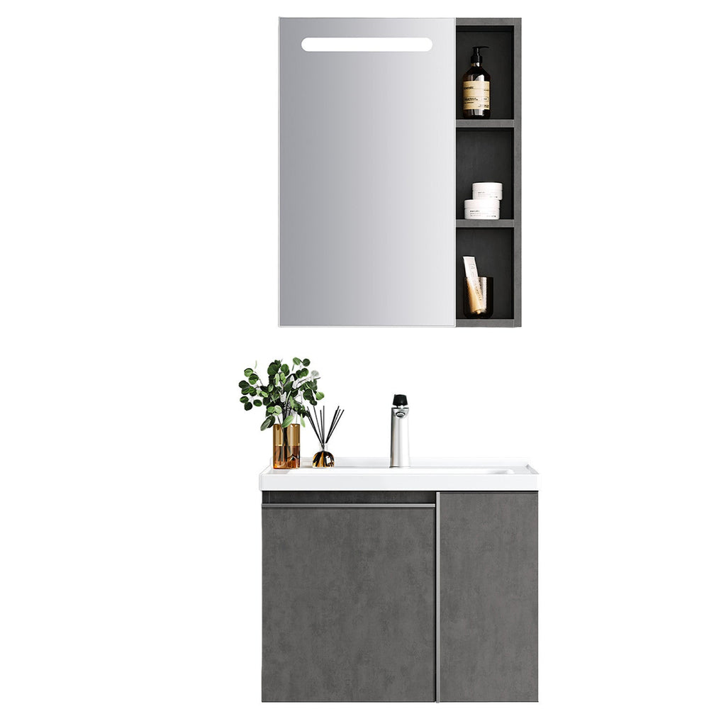 Mueble de Baño Danubio 2 Puertas 60 cm con lavamanos y espejo