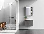 Mueble de Baño Danubio 2 Puertas 60 cm con lavamanos y espejo