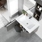 Mueble de Baño Danubio 2 Puertas 80 cm con lavamanos y espejo