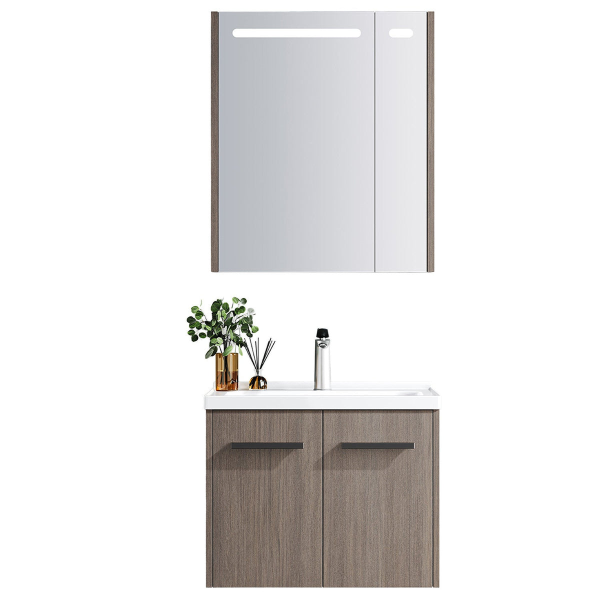 Mueble de Baño Sena 2 Puertas 60 cm con lavamanos y espejo
