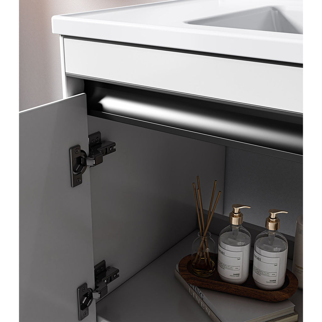 Mueble de Baño Volga 2 puertas 80 cm con lavamanos y espejo