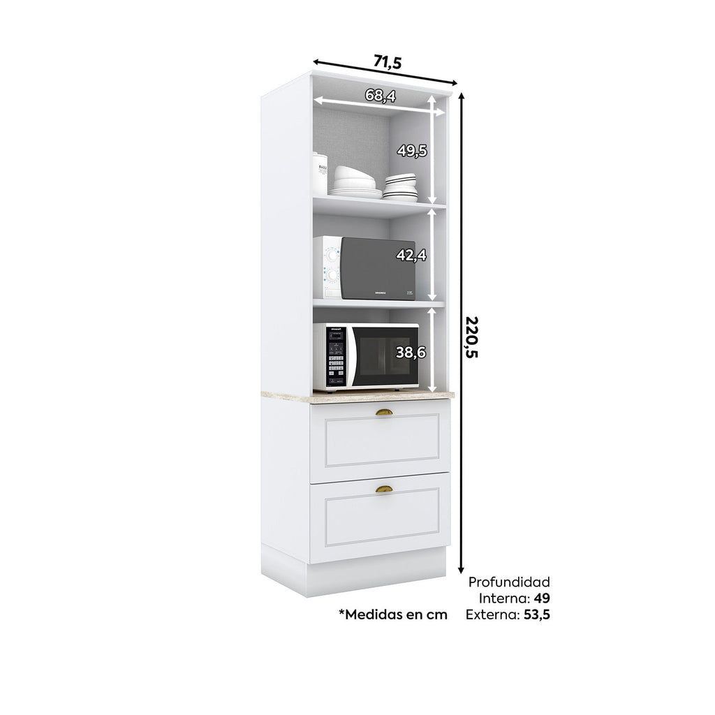 Mueble horno Americana blanco 71.5cm