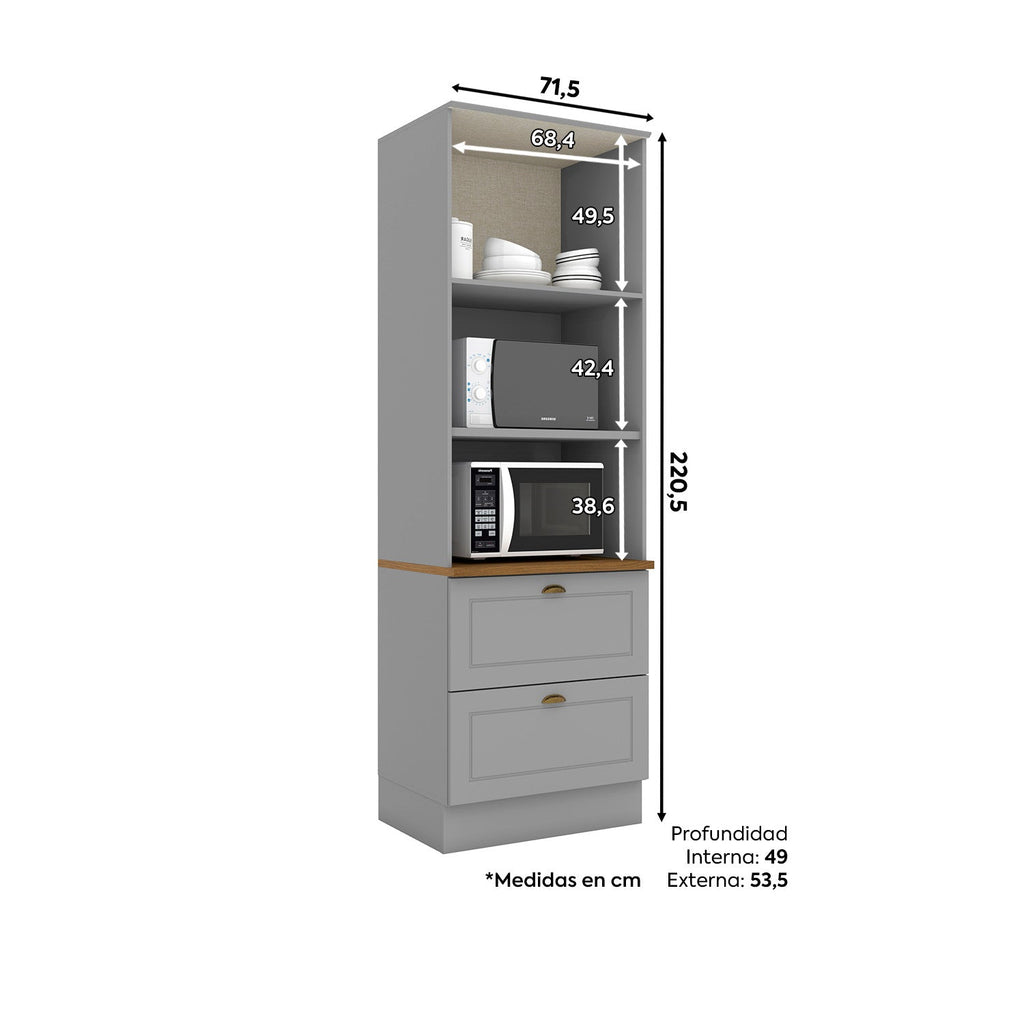 Mueble horno Americana gris 71.5cm