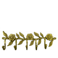 Perchero dorado flores 41cm