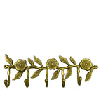 Perchero dorado flores 41cm