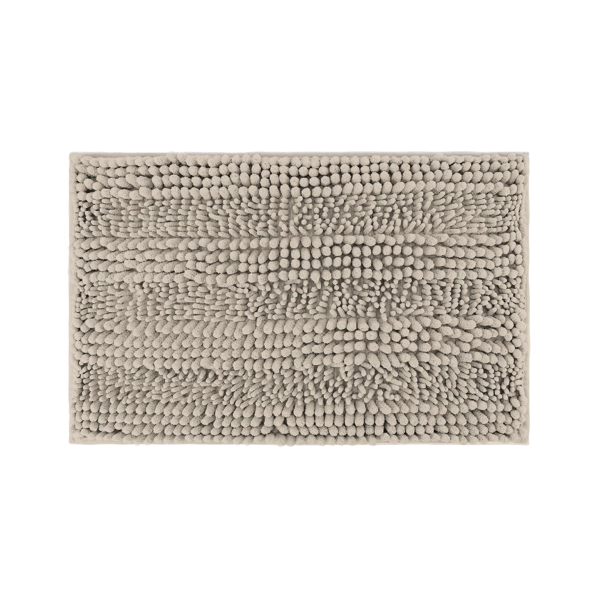 Piso de baño chenilla liso beige 70x45cm