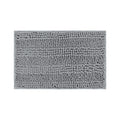 Piso de baño chenilla liso gris 70x45cm