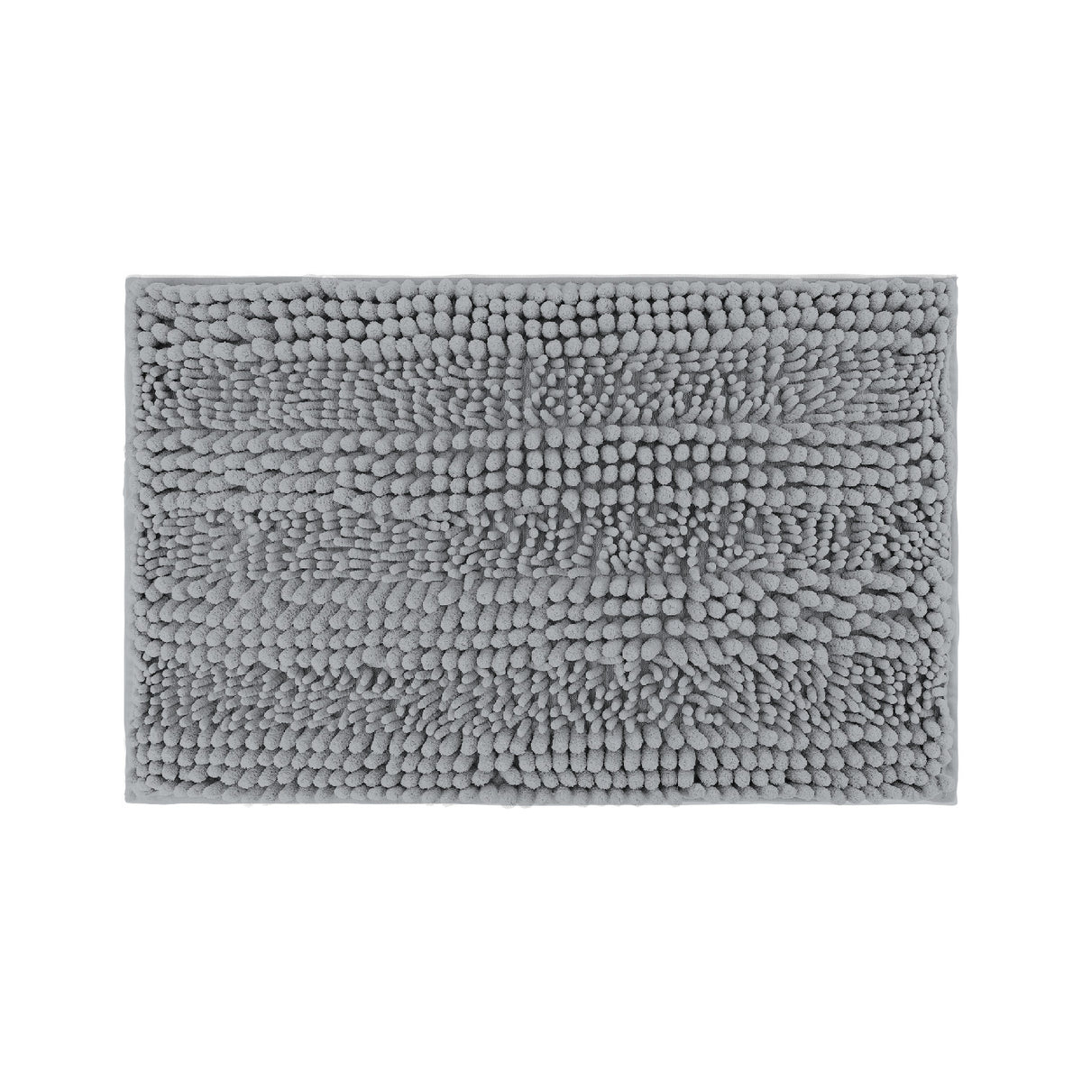 Piso de baño chenilla liso gris 70x45cm