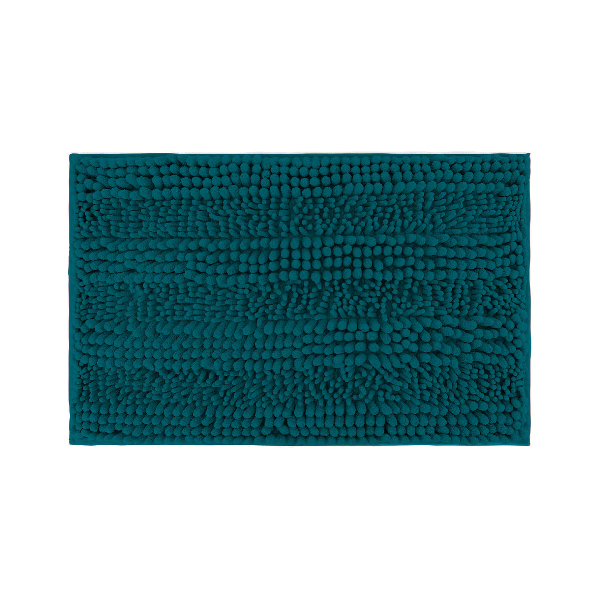 Piso de baño chenilla liso turquesa 70x45cm