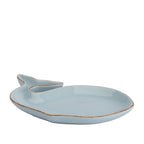 Plato cerámica ballena celeste 19cm