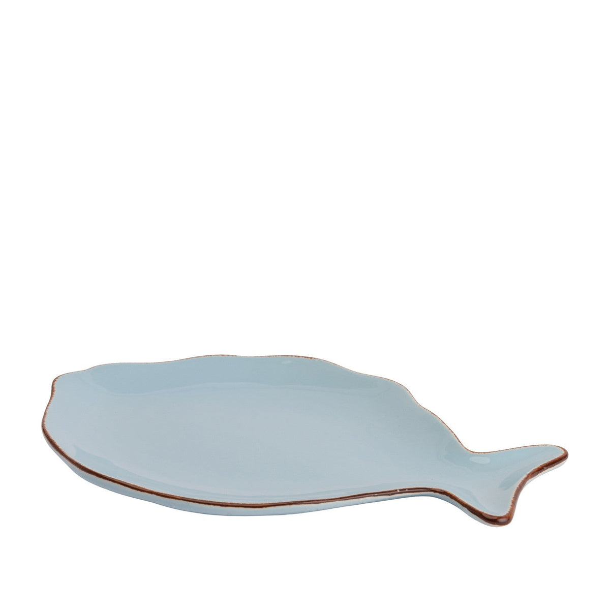 Plato cerámica pescado celeste 21.5cm