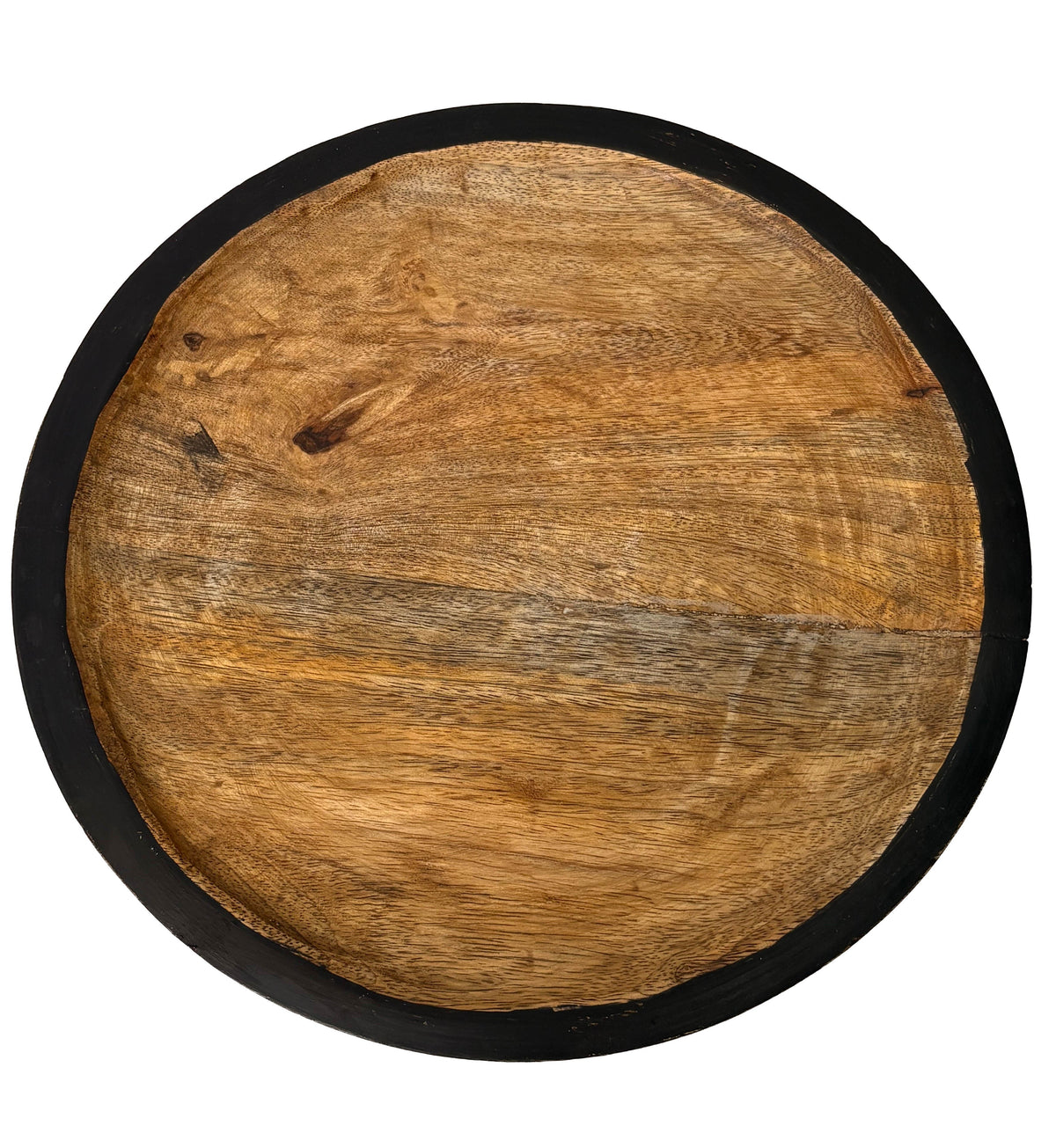 Plato madera borde negro 30cm