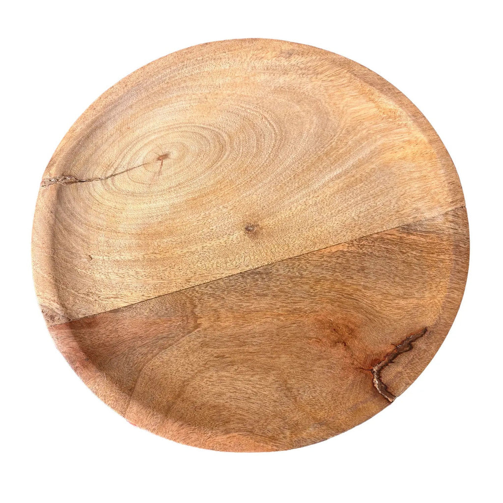 Plato madera tostado 25cm