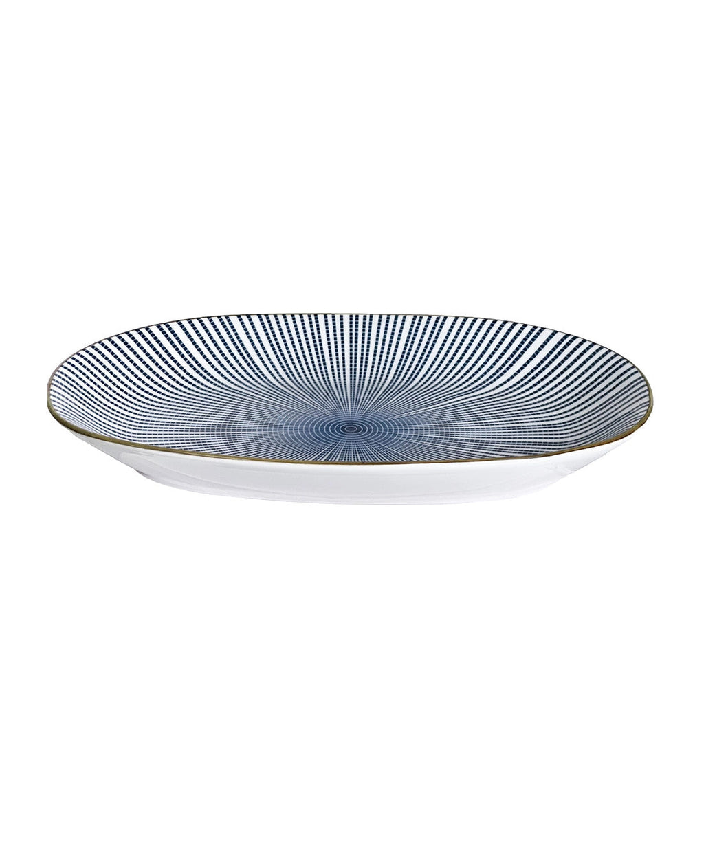Plato ovalado rayas 26,7cm