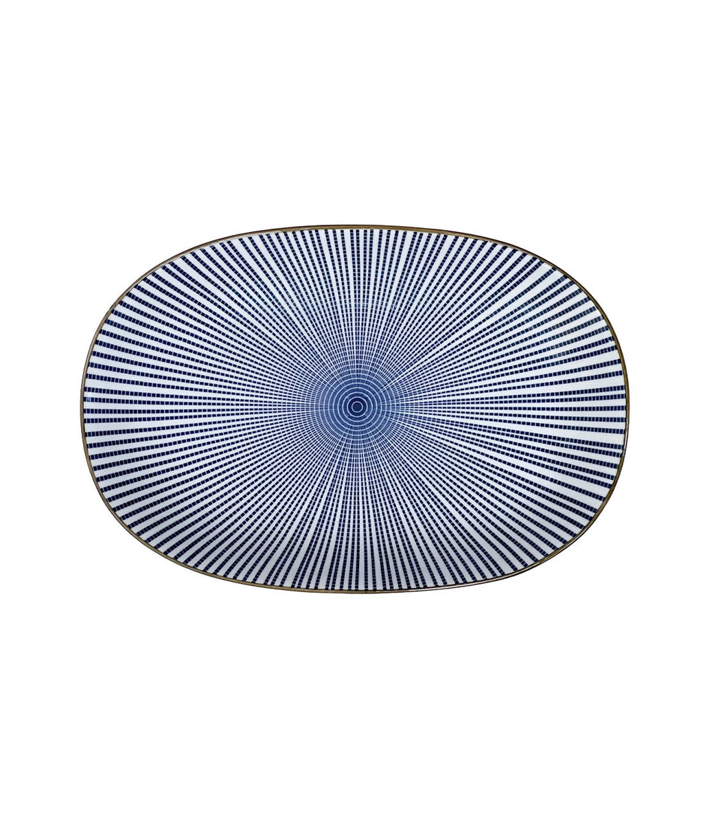Plato ovalado rayas 26,7cm