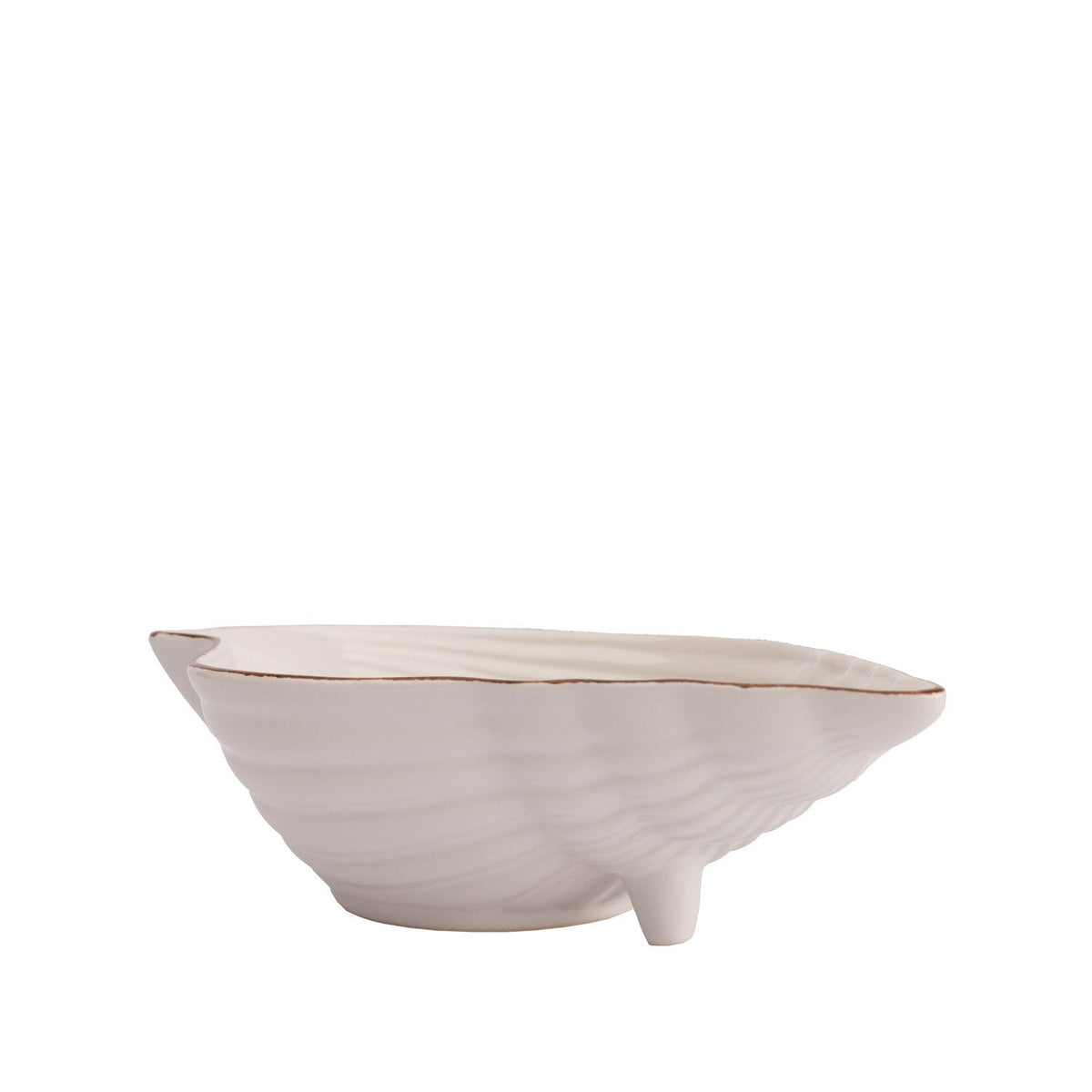 Pocillo cerámica caracola blanco 21cm
