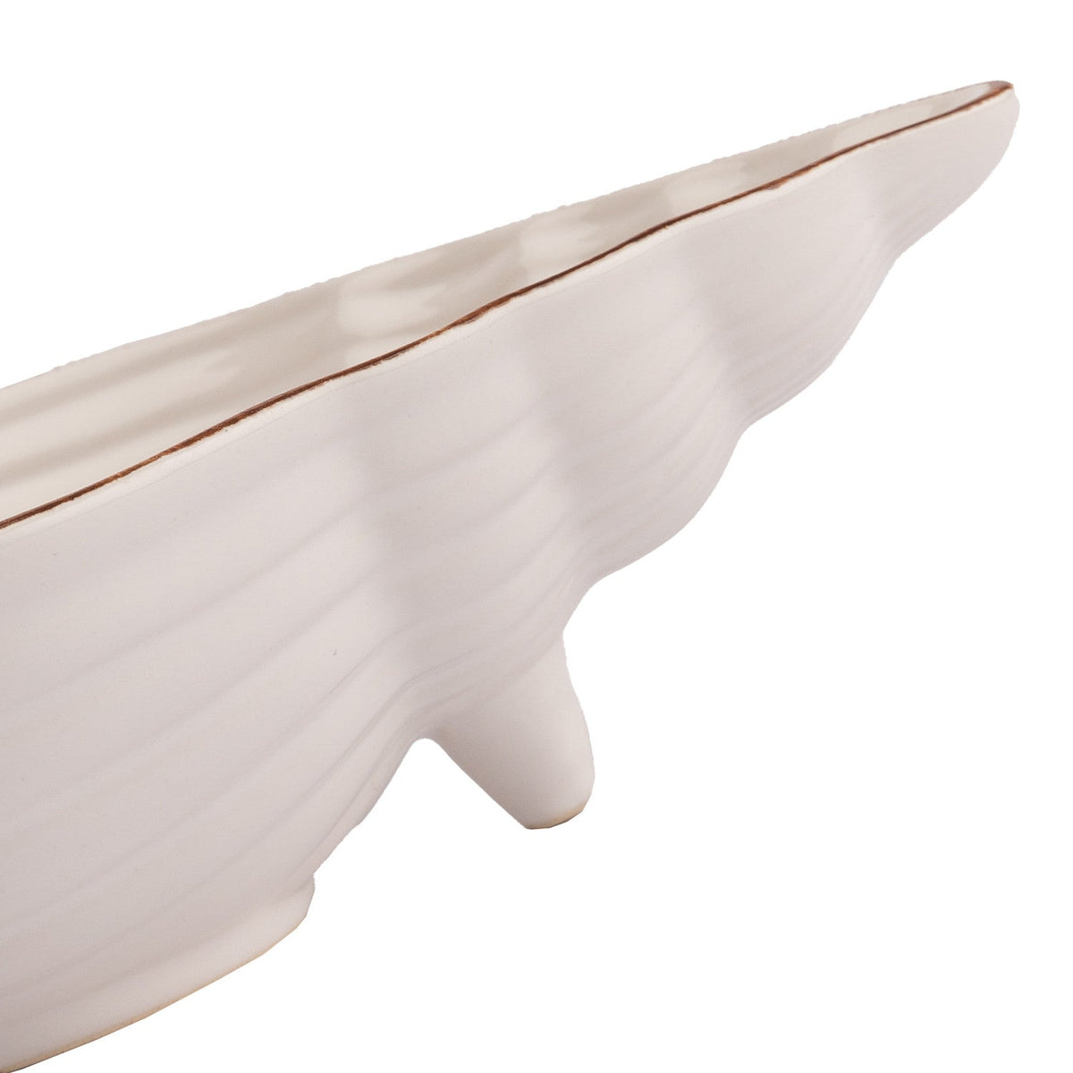 Pocillo cerámica caracola blanco 21cm