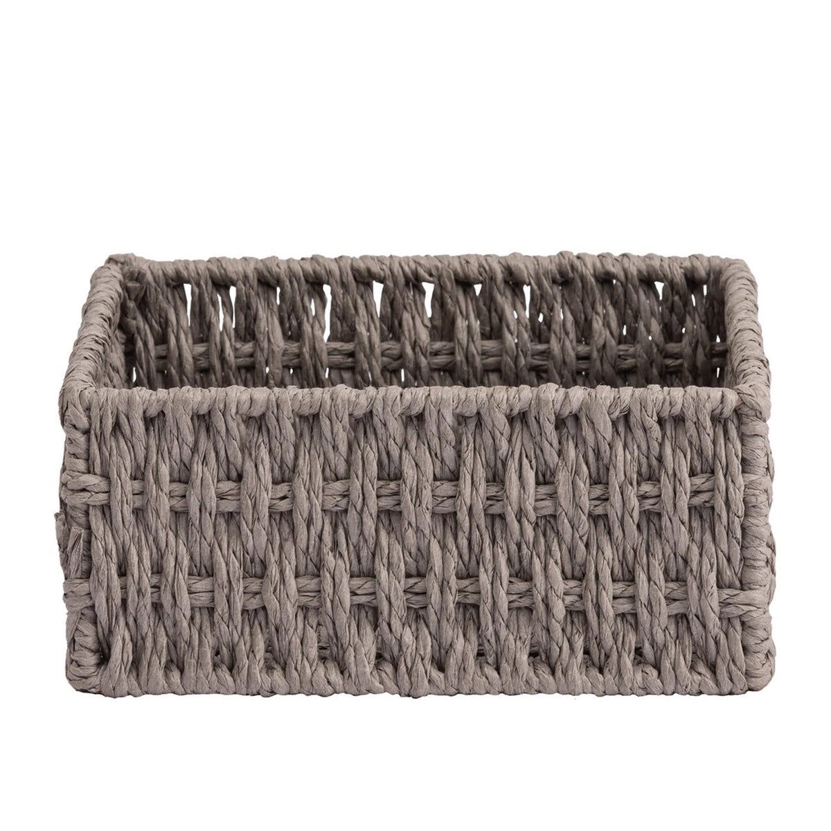 Porta Servilletas de Fibra Gris 18x18cm