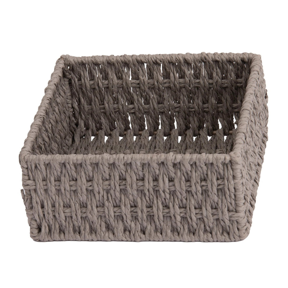 Porta Servilletas de Fibra Gris 18x18cm