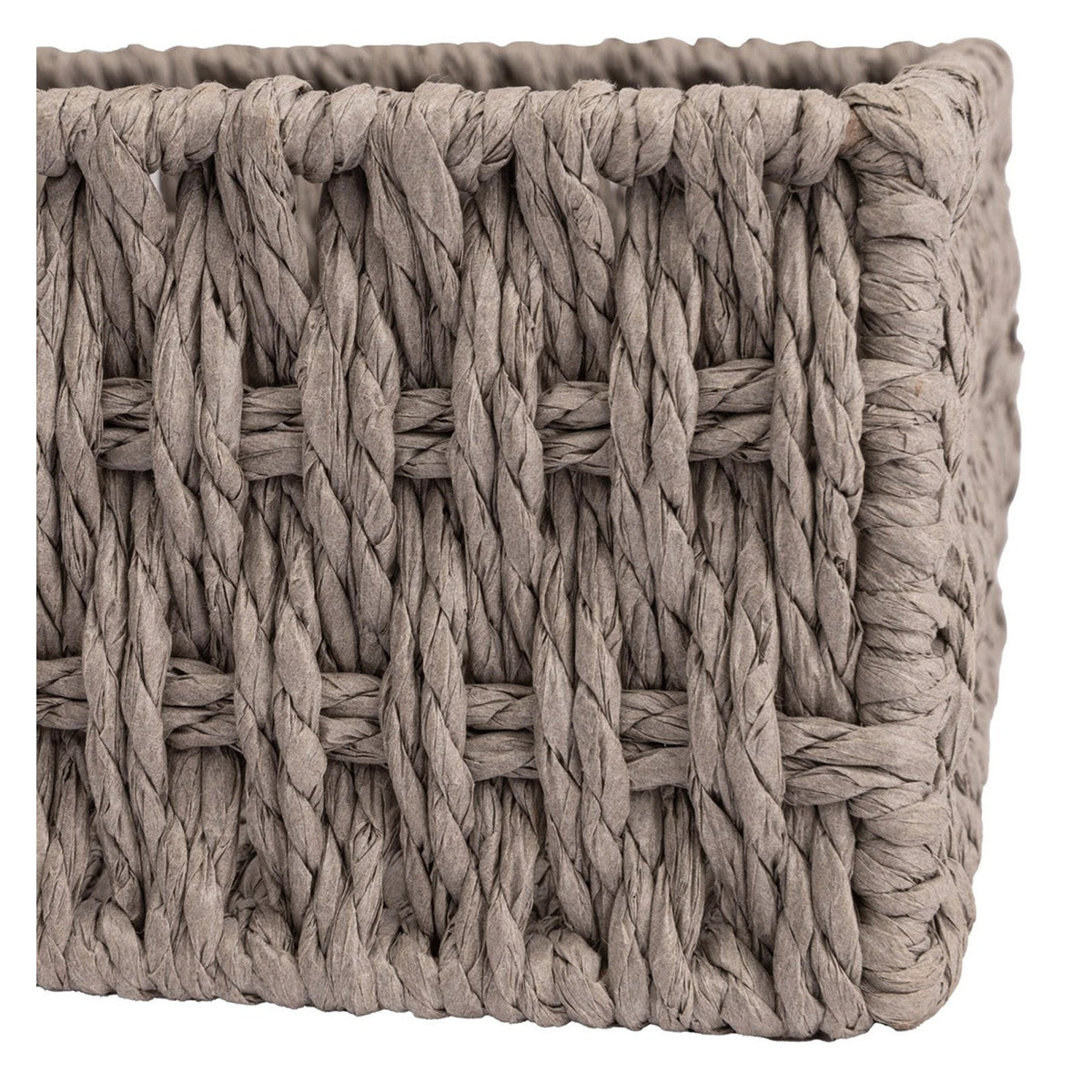 Porta Servilletas de Fibra Gris 18x18cm