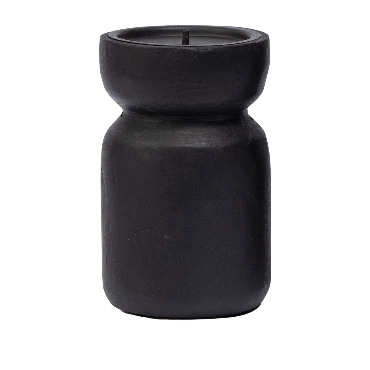 Portavelas madera oscuro 15cm