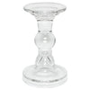 Portavelas vidrio transparente 14cm