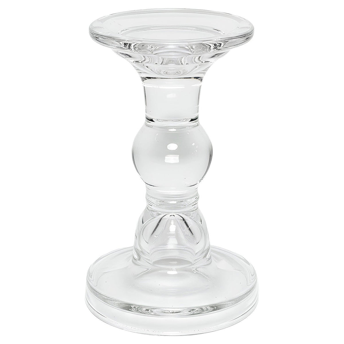 Portavelas vidrio transparente 14cm