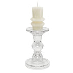 Portavelas vidrio transparente 14cm