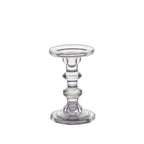 Portavelas vidrio transparente 18cm