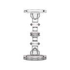Portavelas vidrio transparente 22,5cm