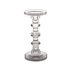 Portavelas vidrio transparente 22,5cm