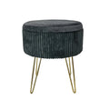 Pouf almacenamiento Bass gris
