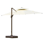 Quitasol cuadrado blanco 3x3m + Base quitasol 130L