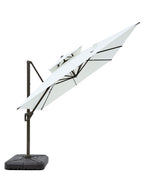 Quitasol cuadrado blanco 3x3m + Base quitasol 130L