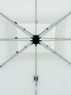 Quitasol cuadrado blanco 3x4m + Base quitasol 180L