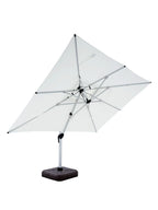 Quitasol cuadrado blanco 3x4m + Base quitasol 180L