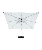 Quitasol cuadrado blanco 3x4m + Base quitasol 180L
