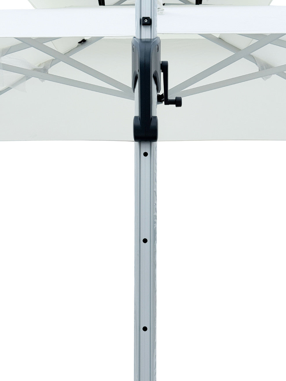 Quitasol cuadrado blanco 3x4m + Base quitasol 180L