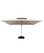 Quitasol cuadrado khaki 3x3m + Base quitasol 130L