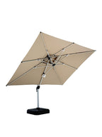 Quitasol cuadrado Khaki 3x4m + Base quitasol 180L