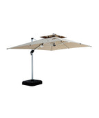 Quitasol cuadrado Khaki 3x4m + Base quitasol 180L